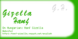 gizella hanf business card